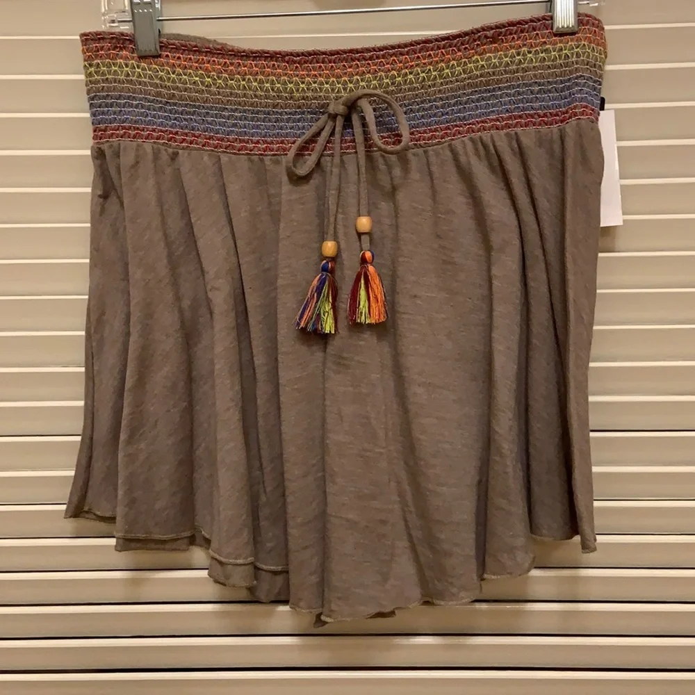 26. Soluna Swim Smocked Cover-up Skirt in Brown